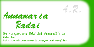 annamaria radai business card